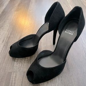 Stuart Weitzman peep toe stiletto heels